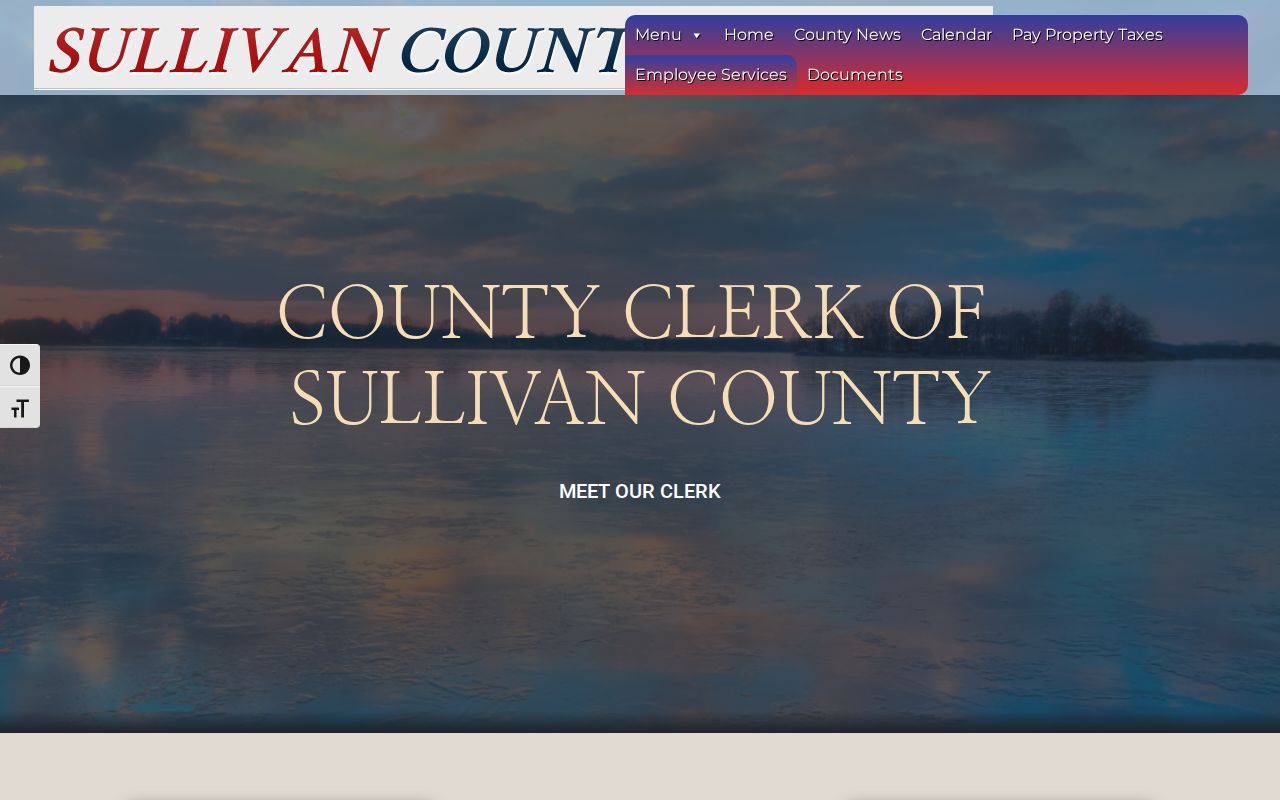 Sullivan County Clerk information page